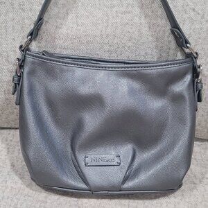 Nine & Co Charcoal Grey Faux Leather shoulder bag